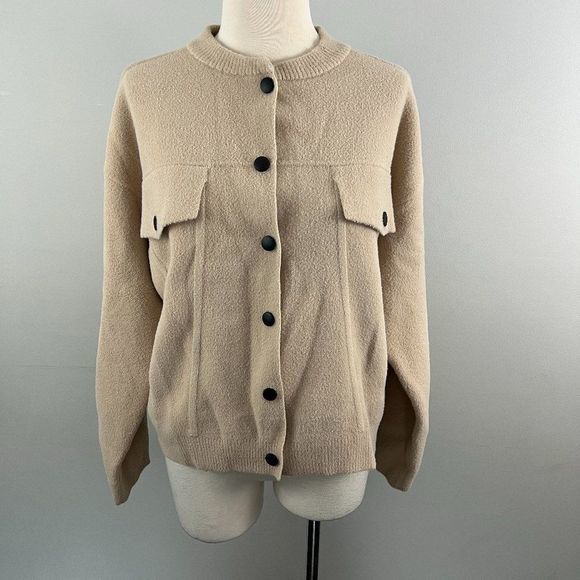 NWT VICI Nude Tan‎ Snap Button Down Jacket (M) - Picture 2 of 8